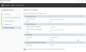 settings vcsa 8